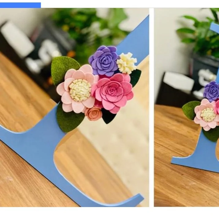 Felt Flower Initial 