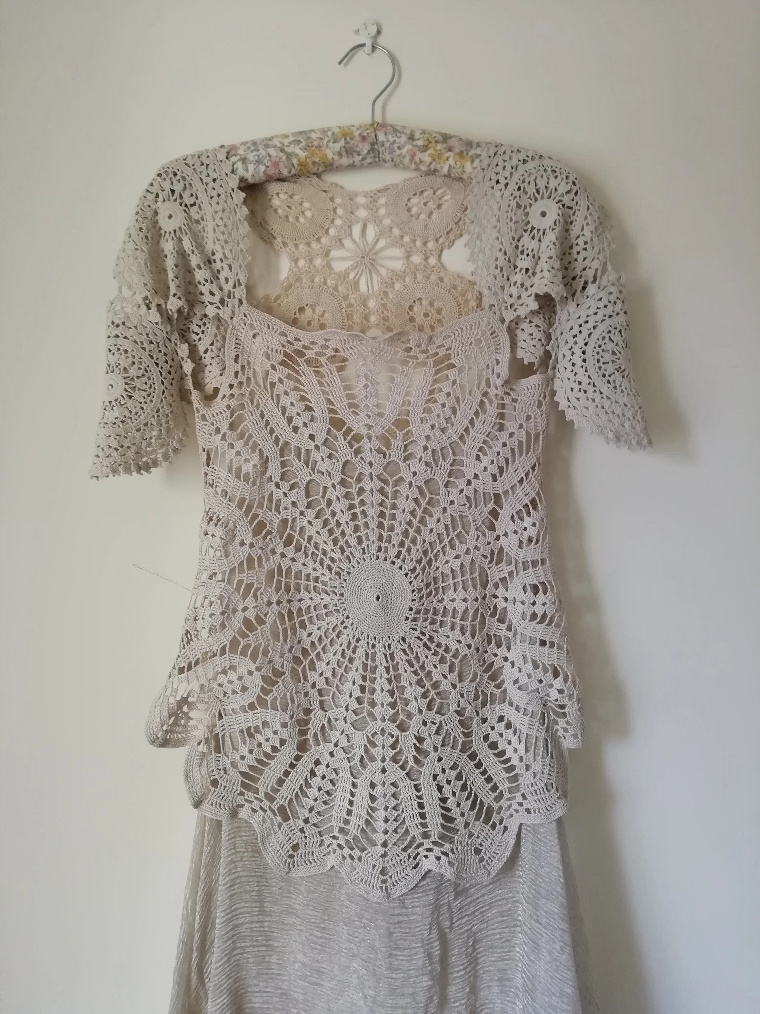 Crochet Doily Over Dress  Alice Halliday Couture