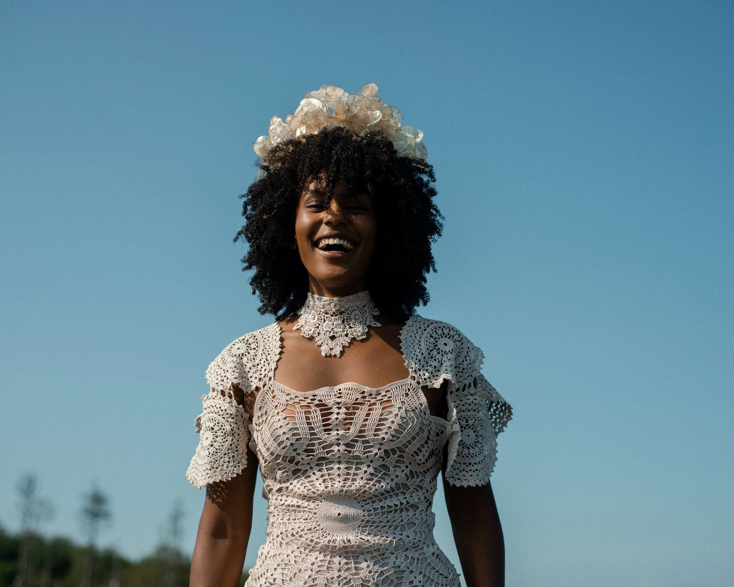 Crochet Doily Over Dress  Alice Halliday Couture