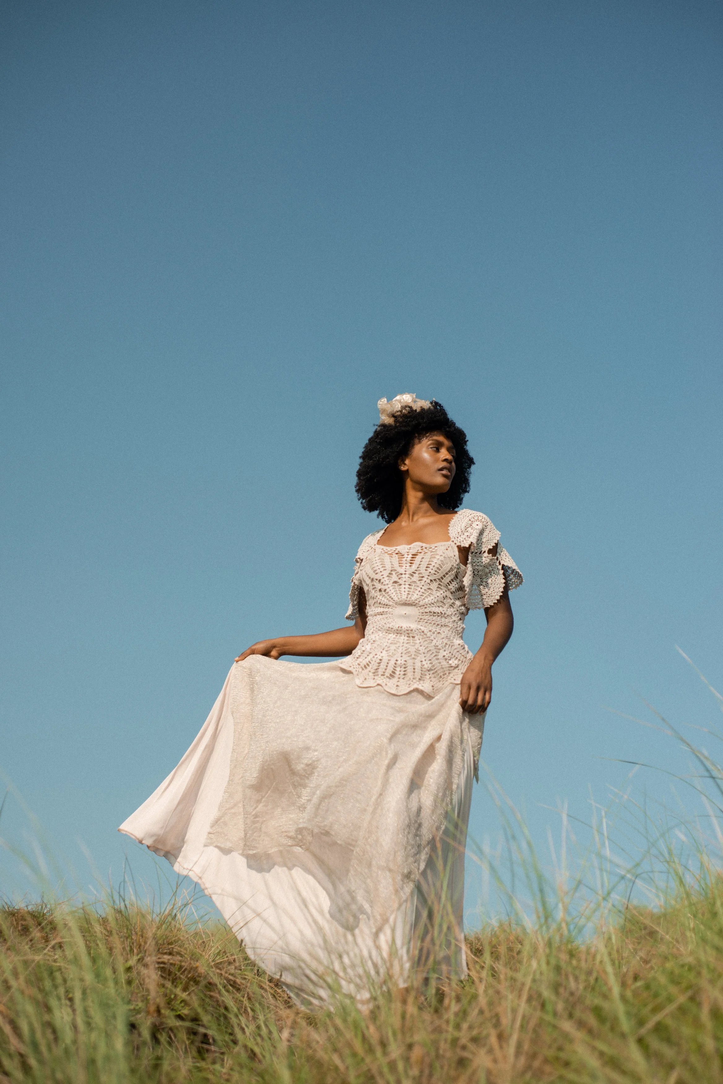 Crochet Doily Over Dress  Alice Halliday Couture