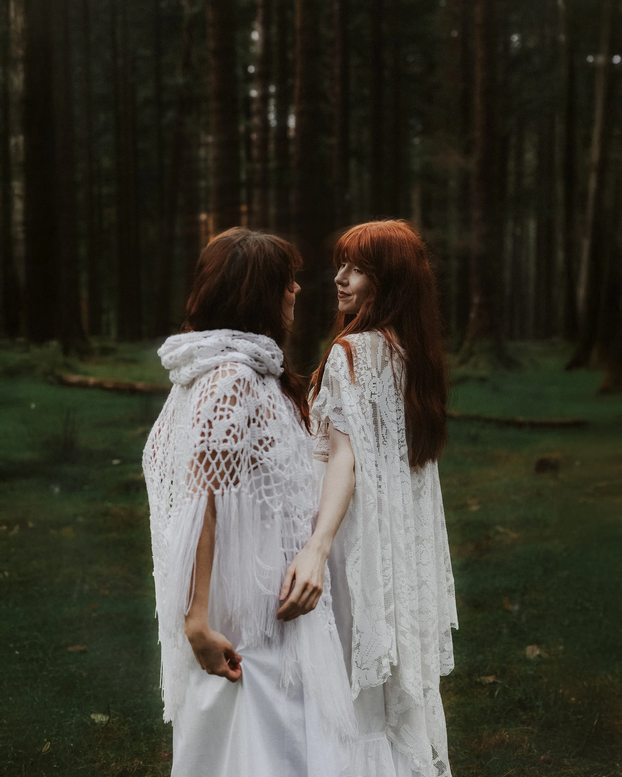 White Winter Hooded Cape