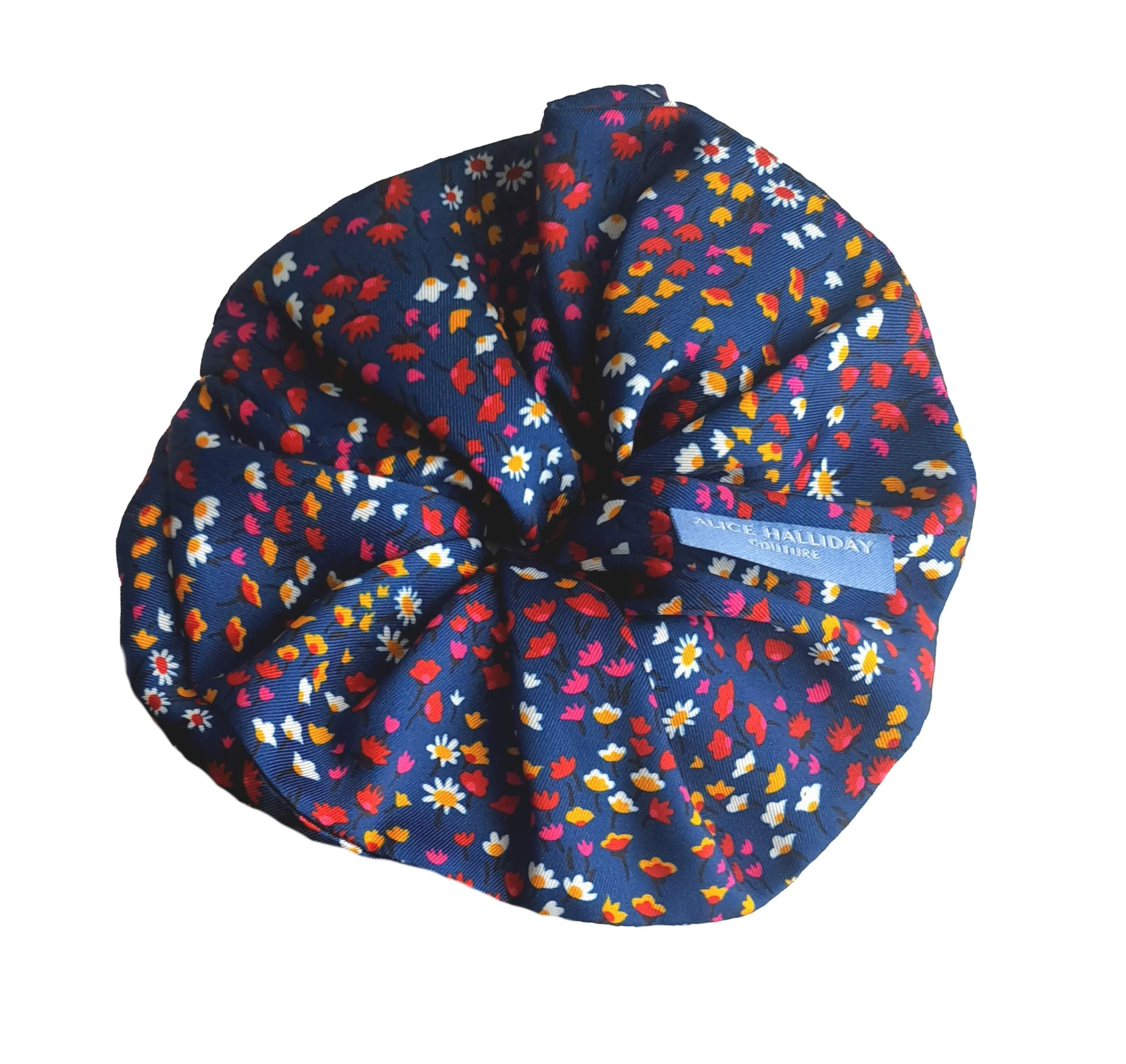 Liberty Silk Scrunchie 'Blue Daisy'