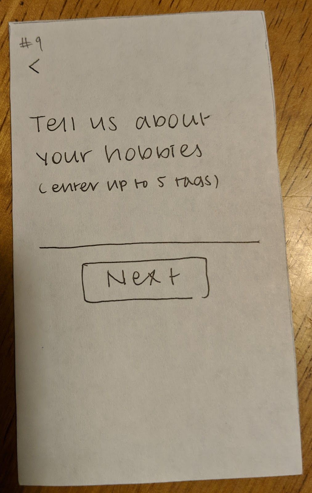 Onboarding - hobbies