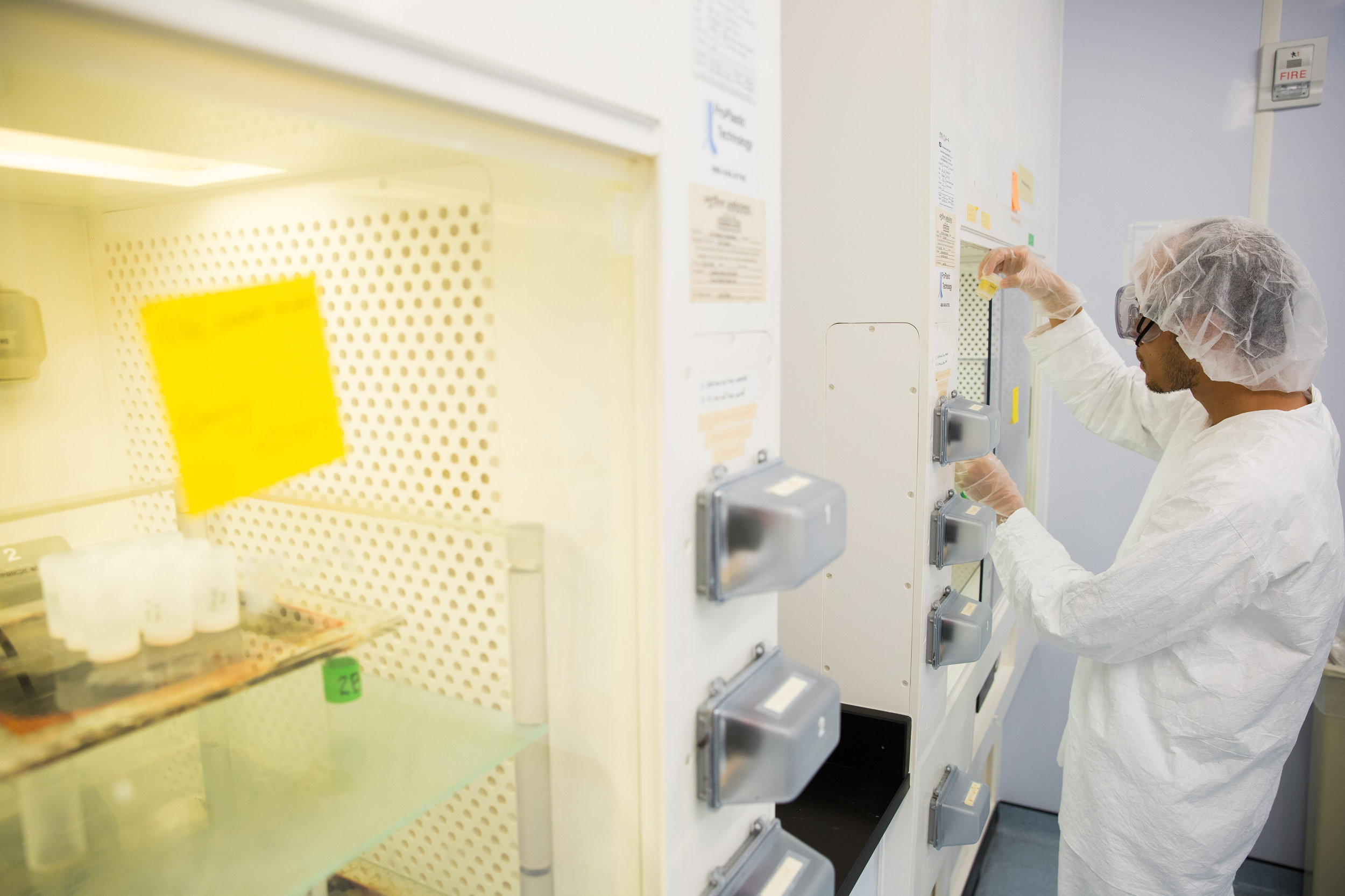 Dr. Wang Zheng purifies Hg isotopes in the KFLEB clean lab