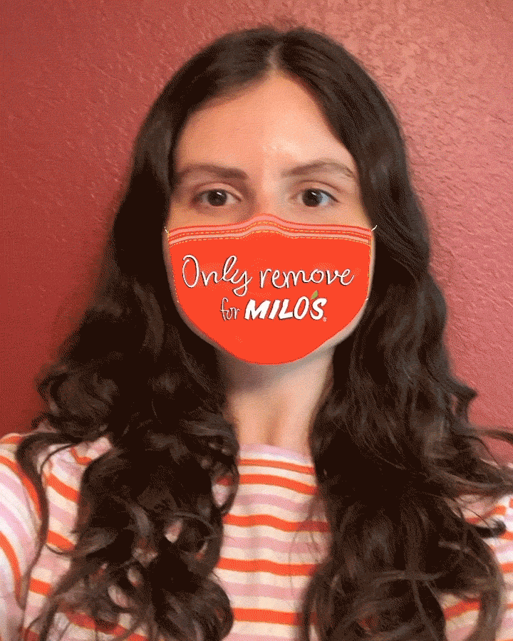 Created in Spark AR for a giveaway to win real masks.