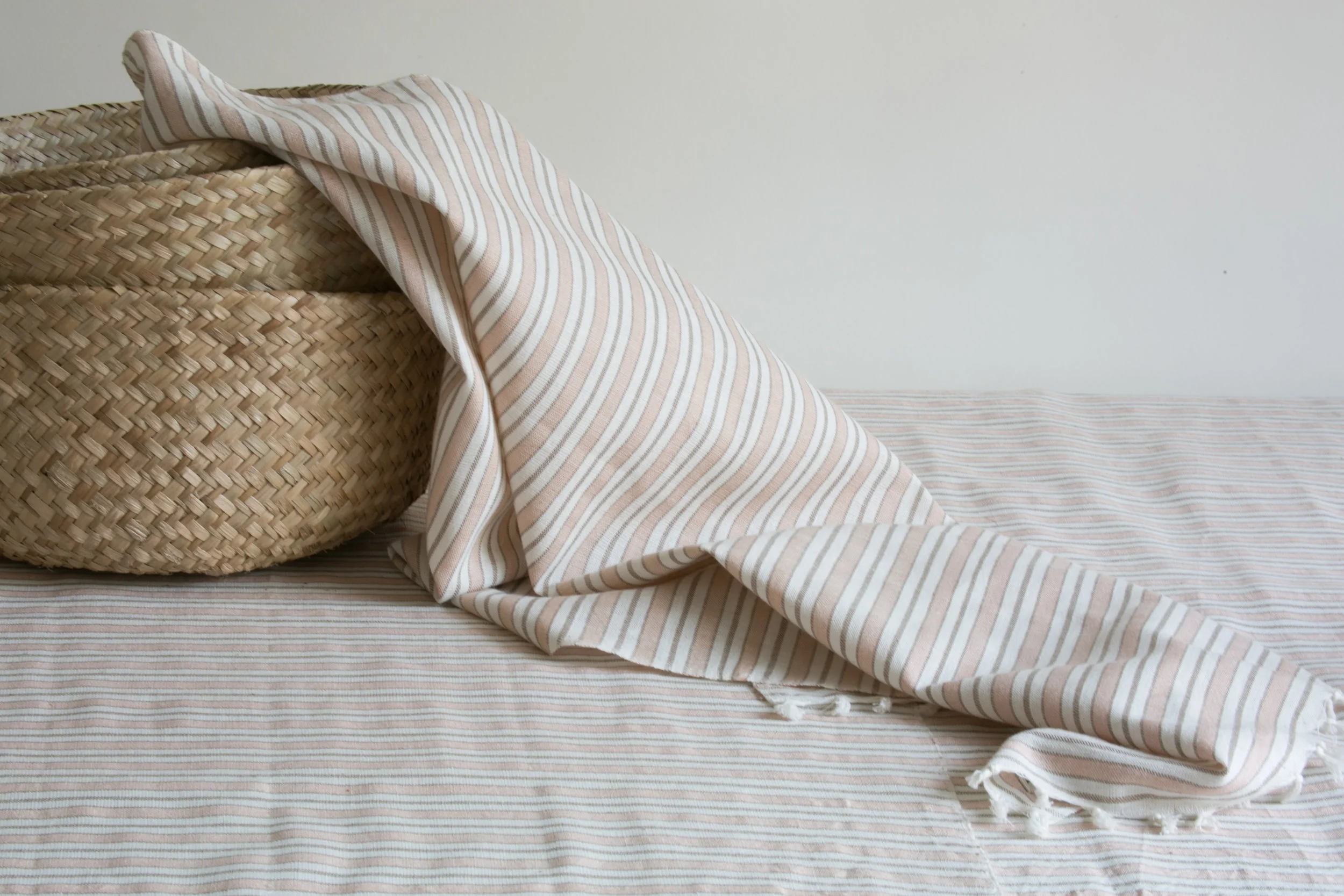 baskets and Heather Taylor Home linens