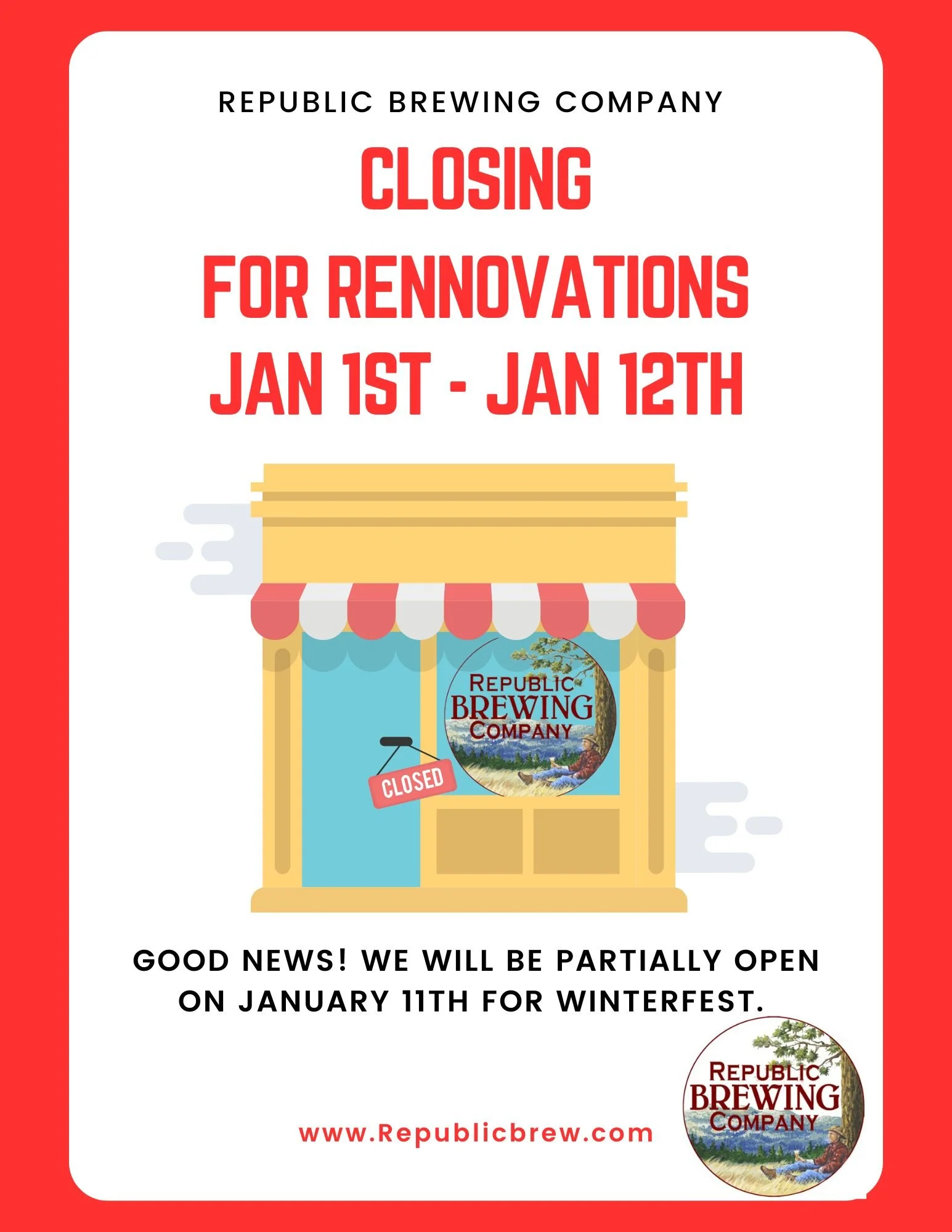 Closed For Renovations  