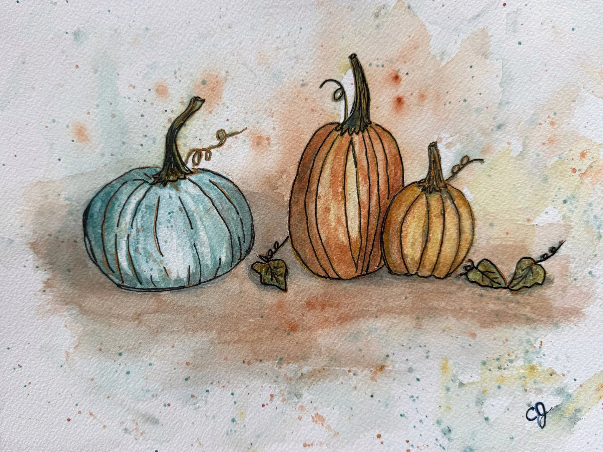 Pumpkin Watercolor Class
