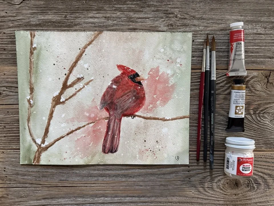 Cardinal Watercolor Class