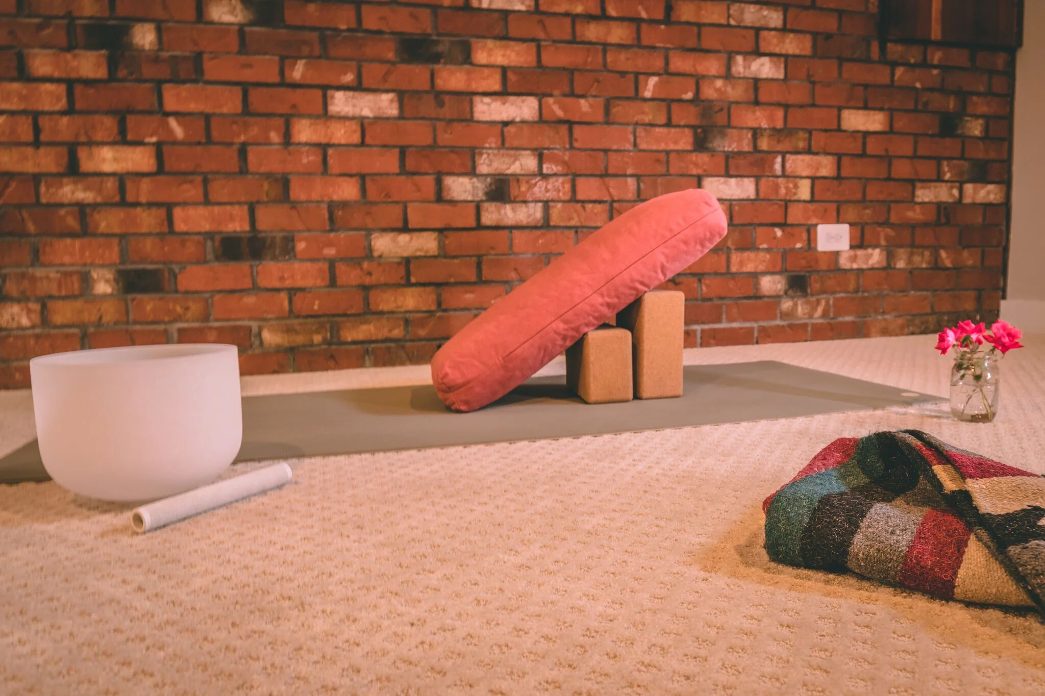 Cozy restorative sound bath.