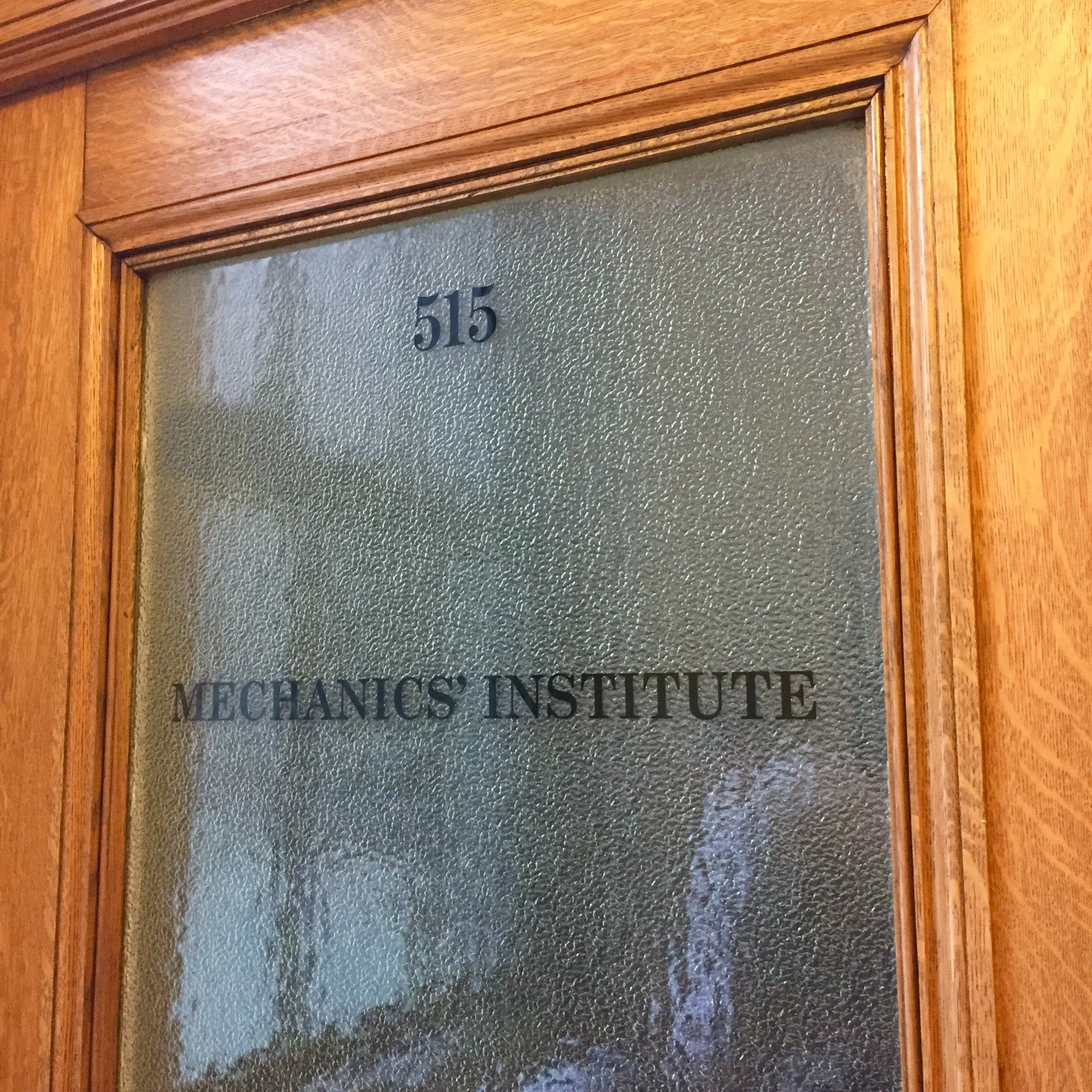 Mechanics' Institute-Door Decal