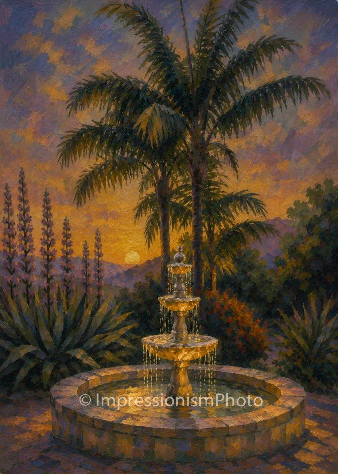Fountain Sunset II