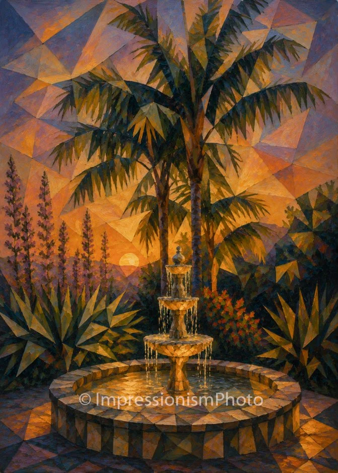 Fountain Sunset III