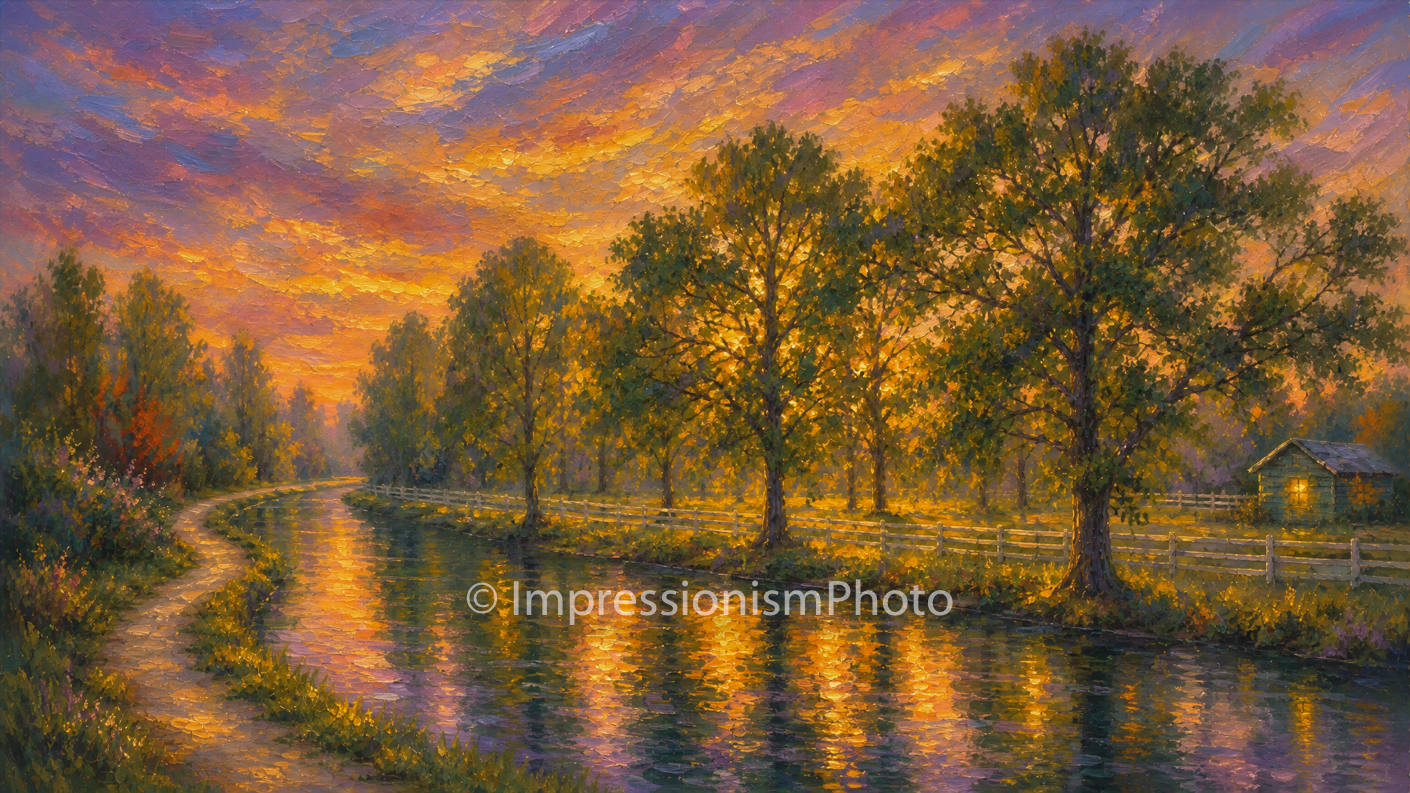 Canal Path Sunset I