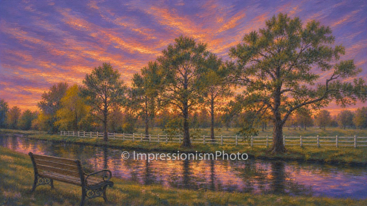 Park Bench Sunset
