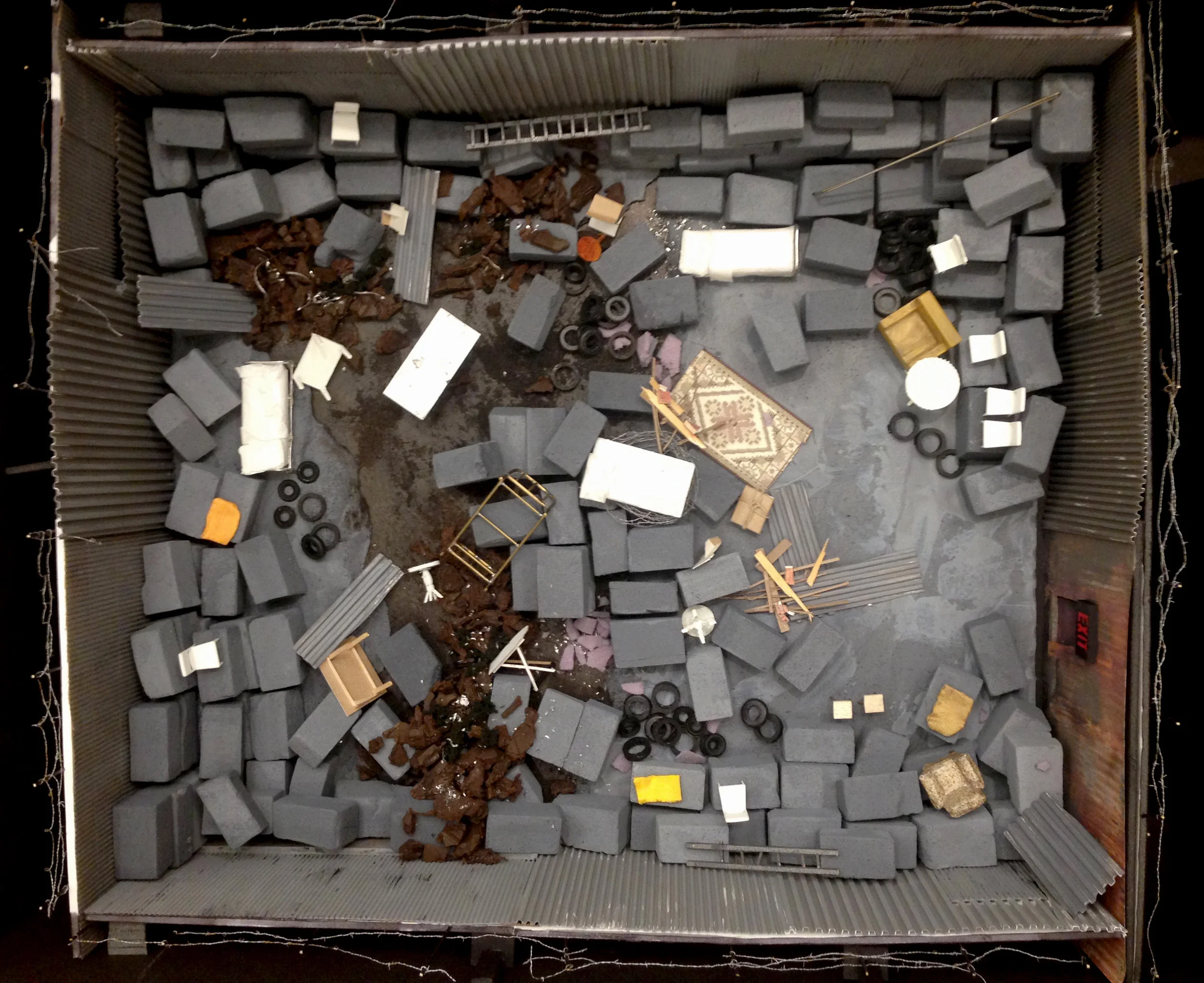 Aerial View of Immersive seating1/2" scale model