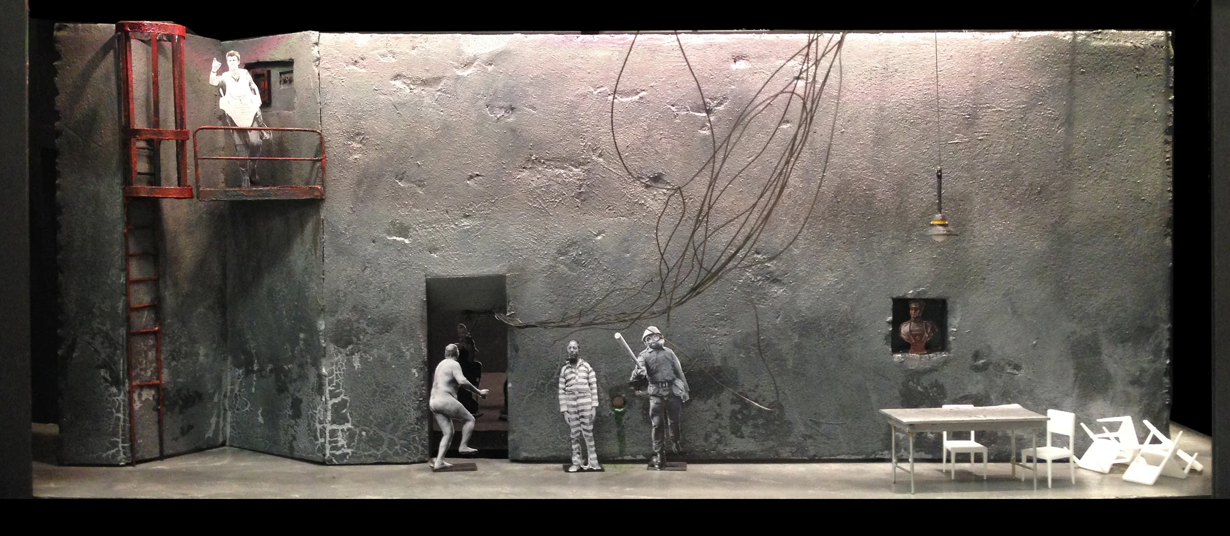 Aerial View of Immersive seating1/2" scale model