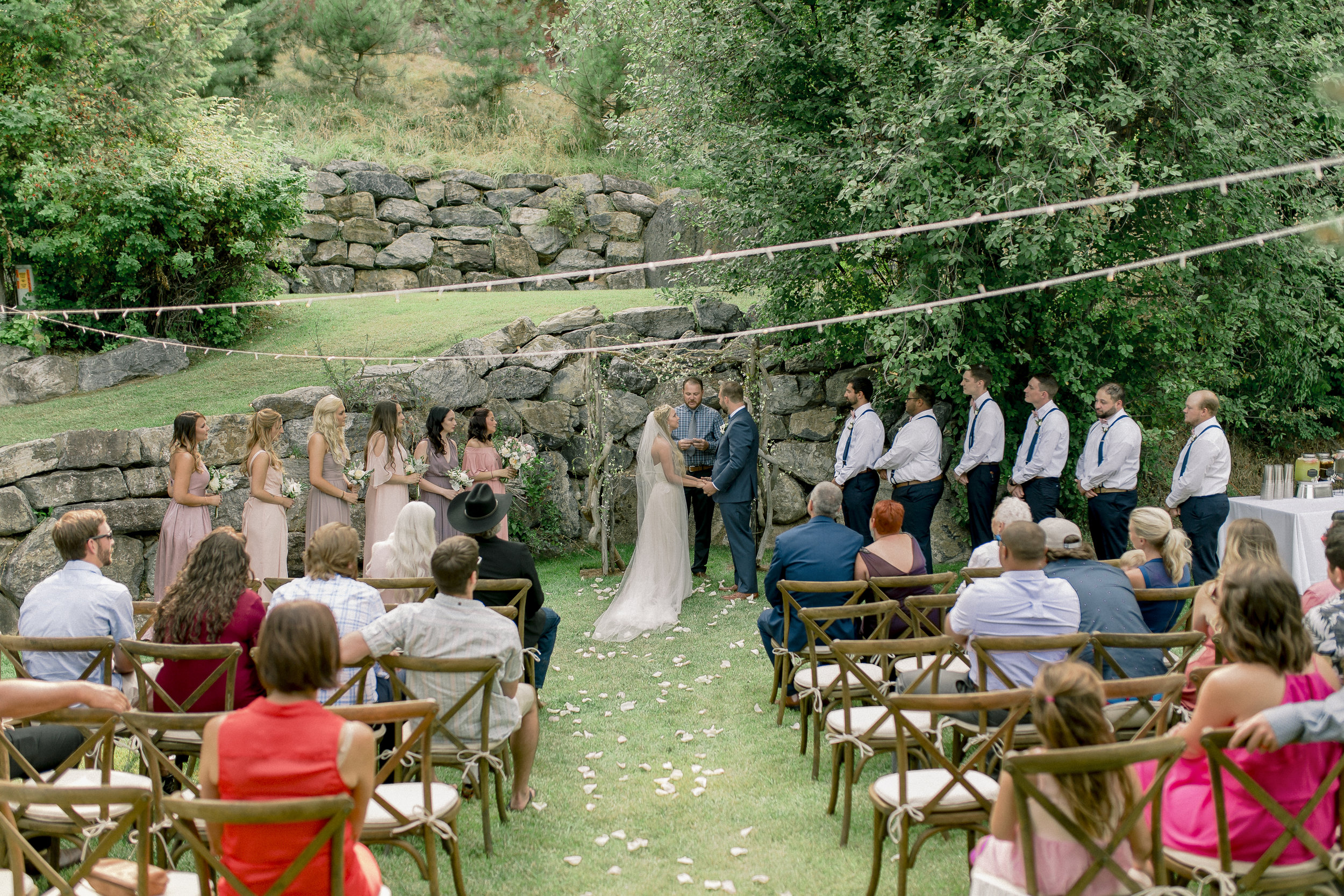 Intimate Backyard Wedding off Flathead Lake, Montana. DIY Wedding