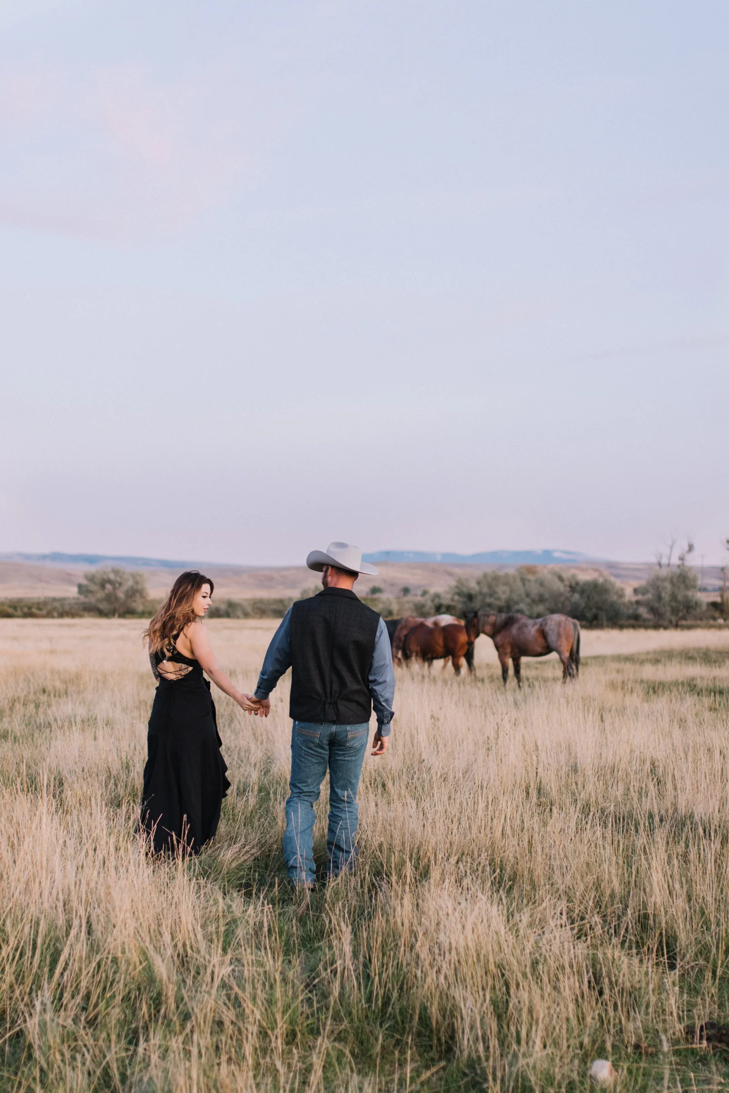 Emma + Jese's Montana Ranch Engagement session 