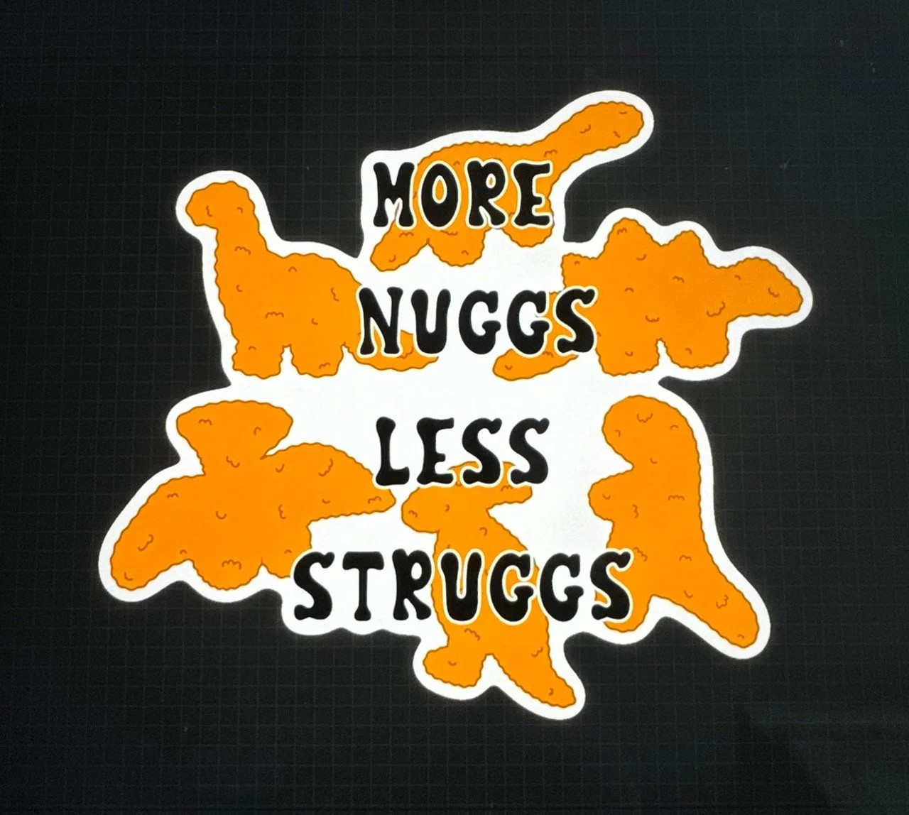 Dino Nuggets Unframed Art Print – Mouthy Broad, image size:1280x1148