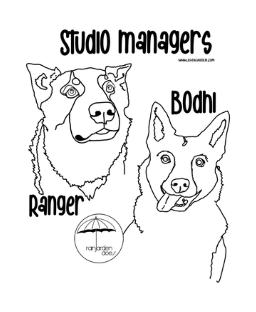 Studio Managers: Ranger & Bodhi Sticker