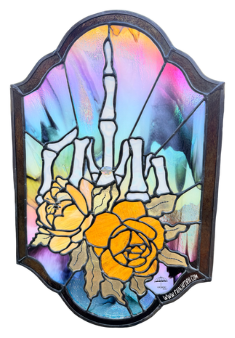 Middle Finger & Roses Sticker