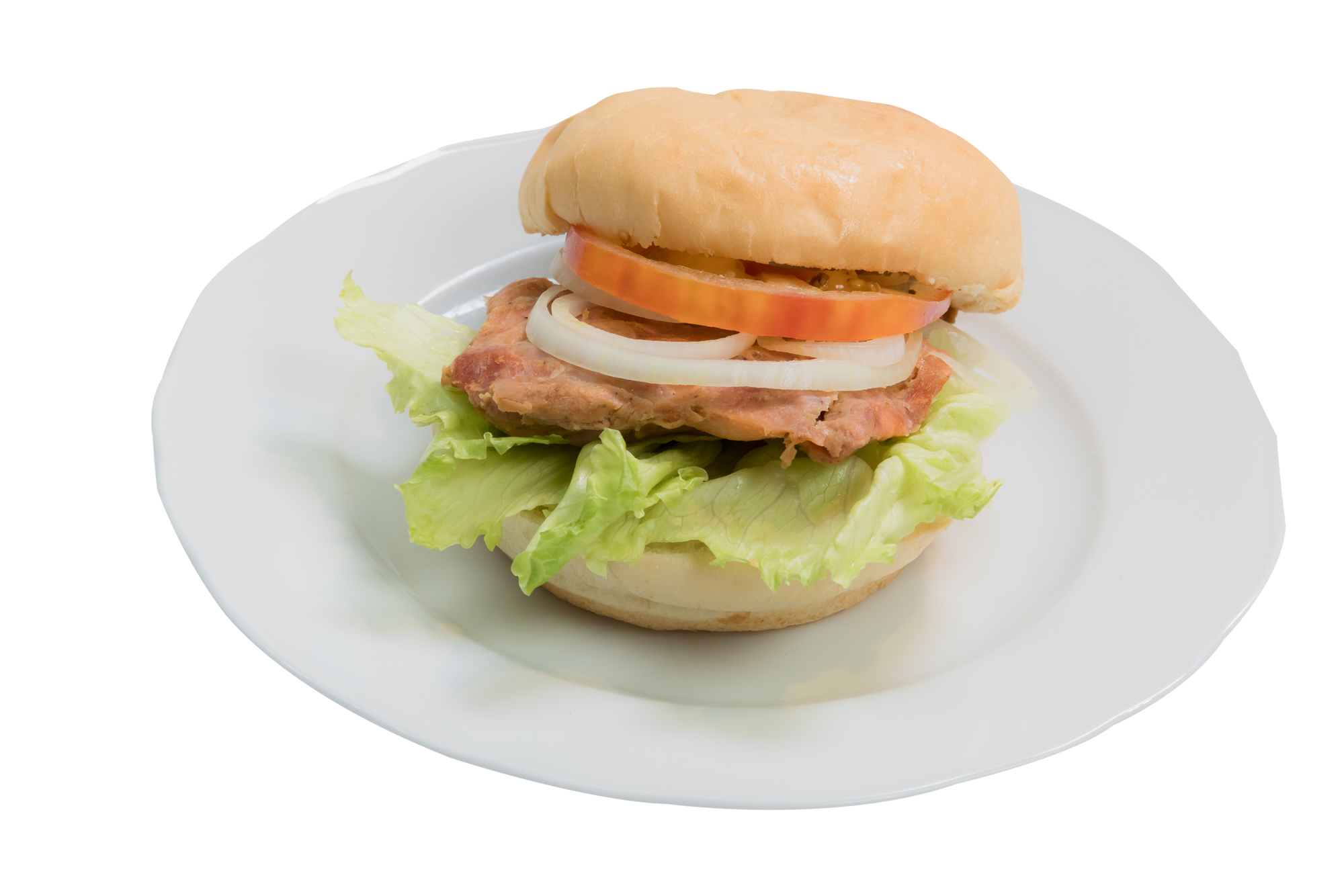 American Burger with Rosemary Chicken Breast