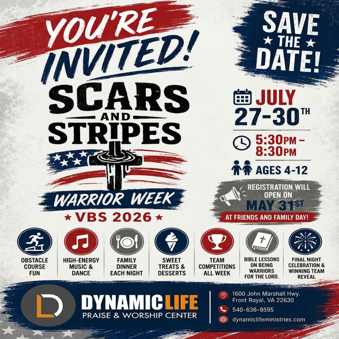 2026 DLM FAMILY VBS - SCARS &amp; STRIPES