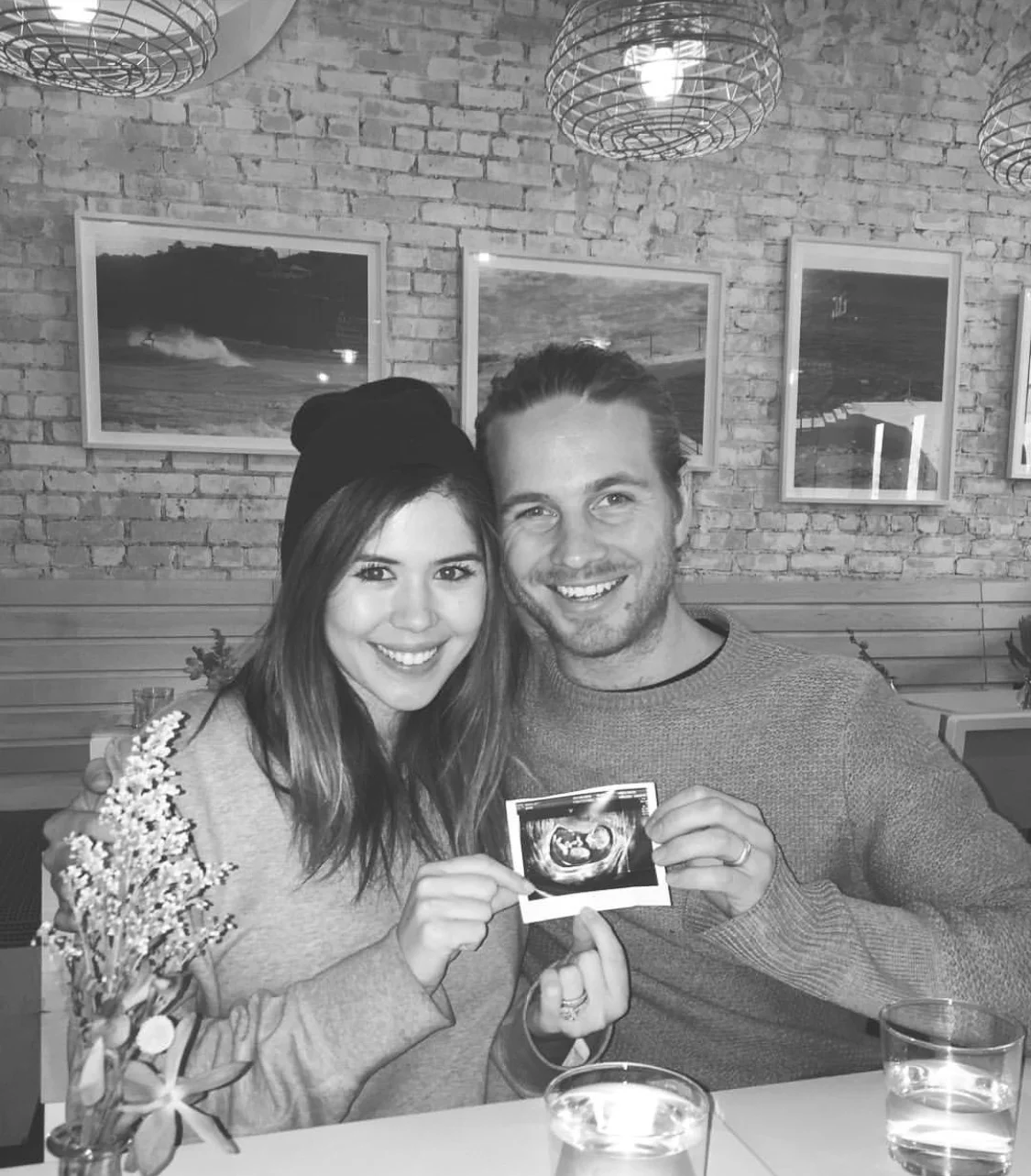Making our announcement with our 12-week ultrasound!