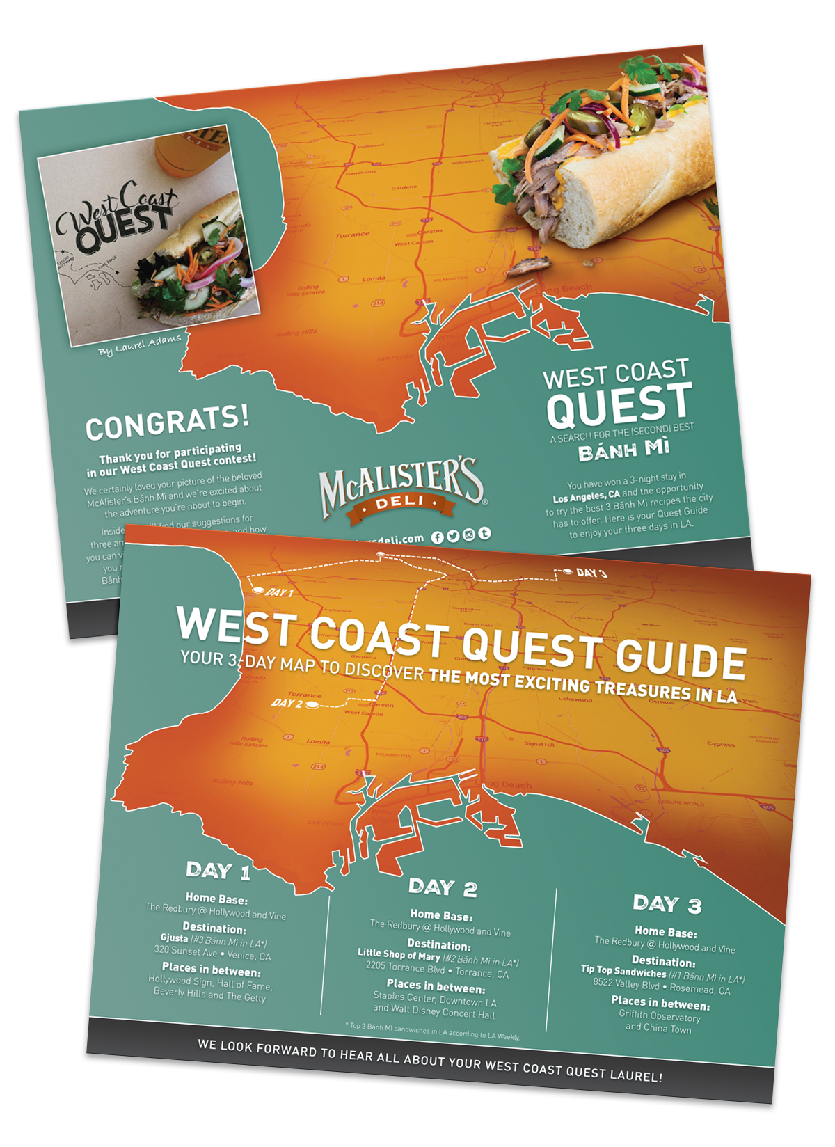 Contest Winner Brochure, Tour Guide, Gift Card Holder