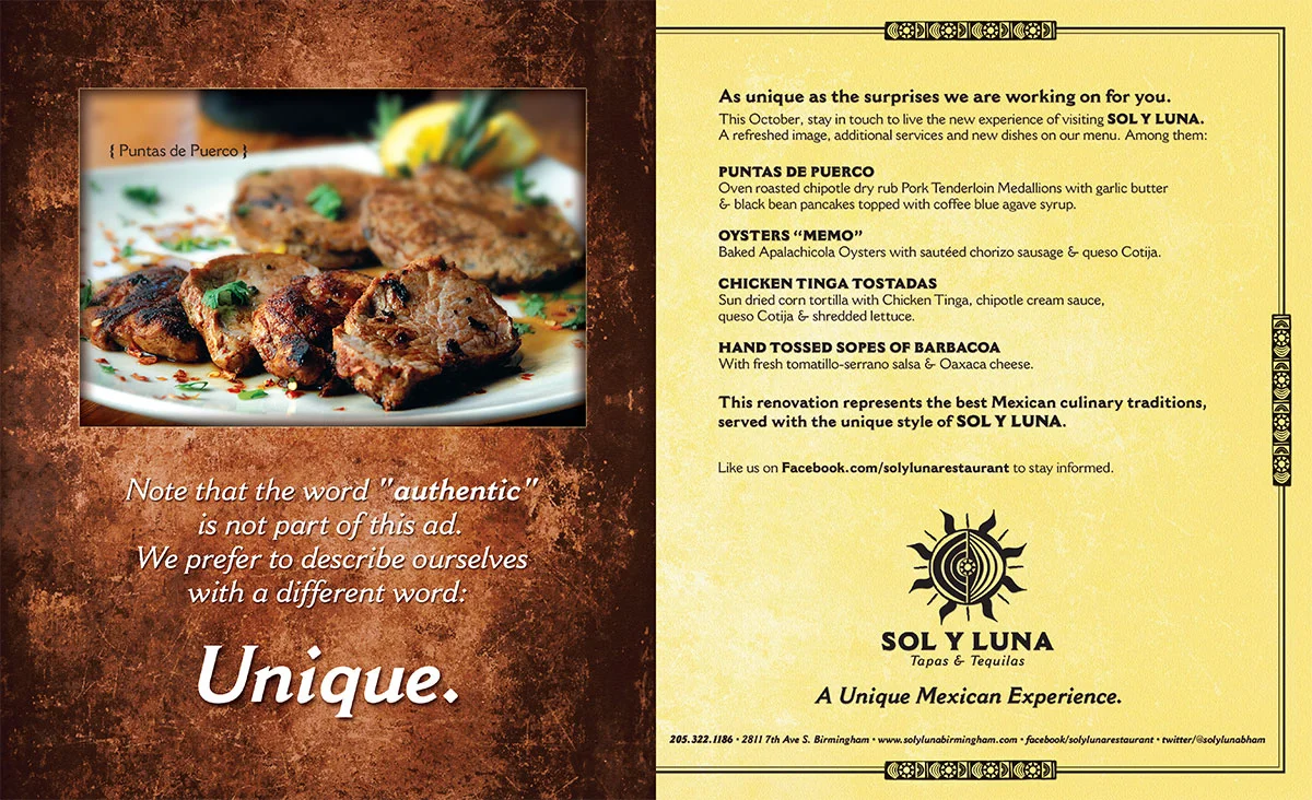 Sol y Luna - Print Advertising - Double-Page Spread
