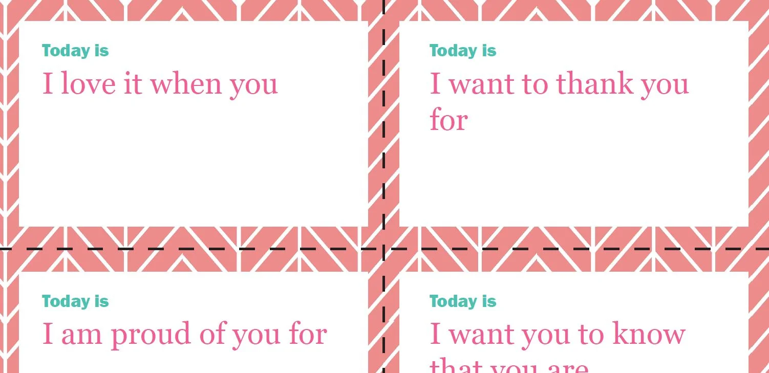 Printable Home Affirmation Notes