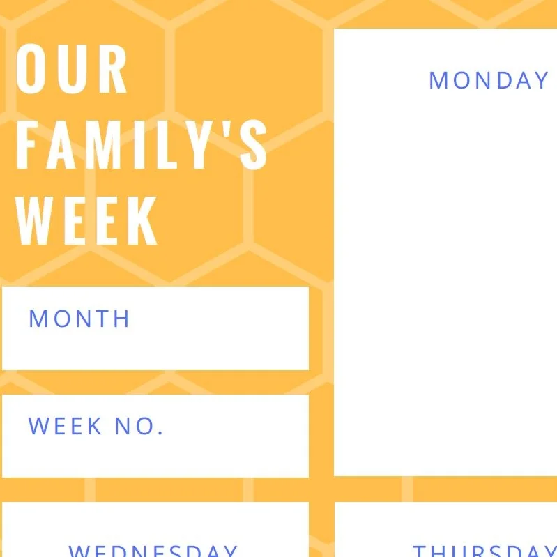 Printable Weekly Family Calendar