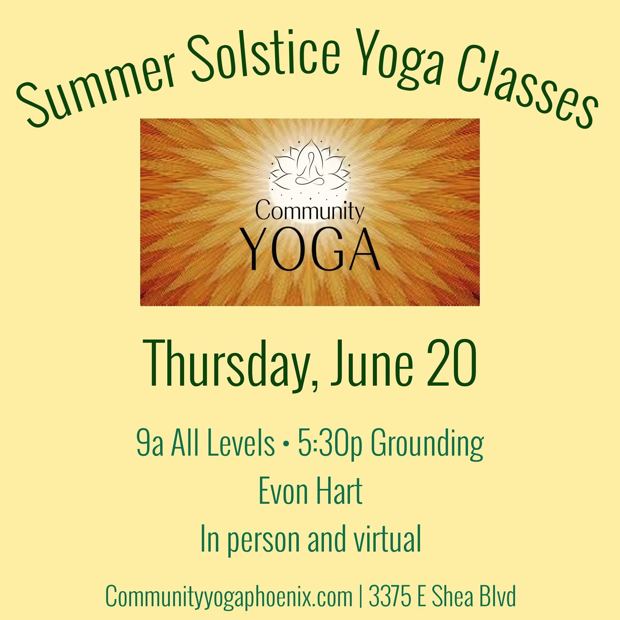 Schedule — Community Yoga Phoenix