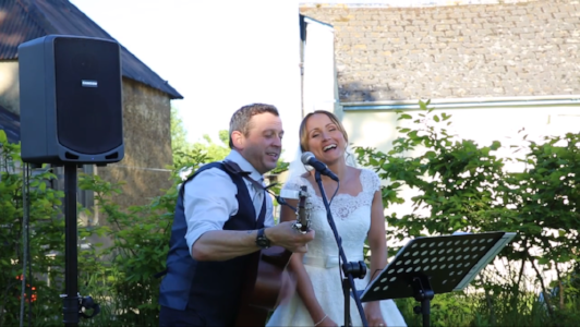 Singing with the bride