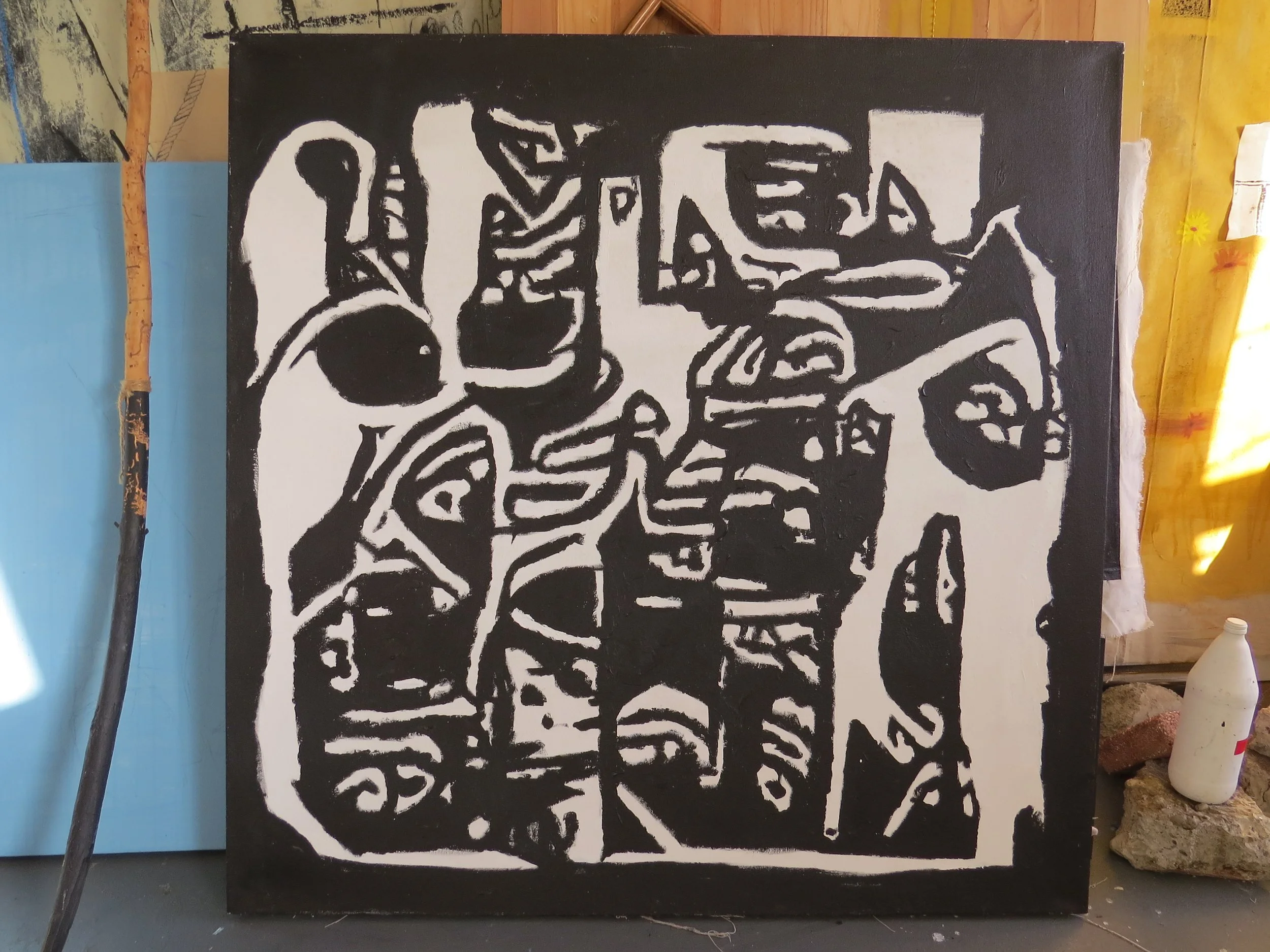   Work in progress at former studio in San Francisco, CA  