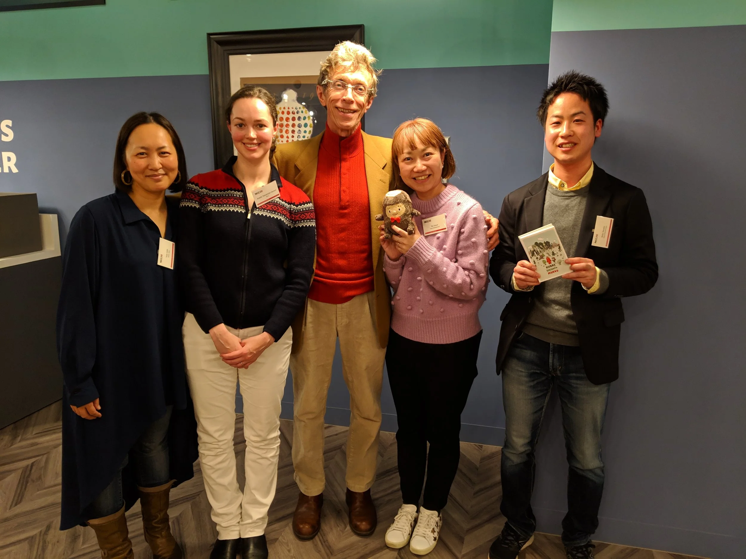 Participants from NCCJ with the Representative Director of Moomin Monogatari, Ltd., Mr. Robert Hirst