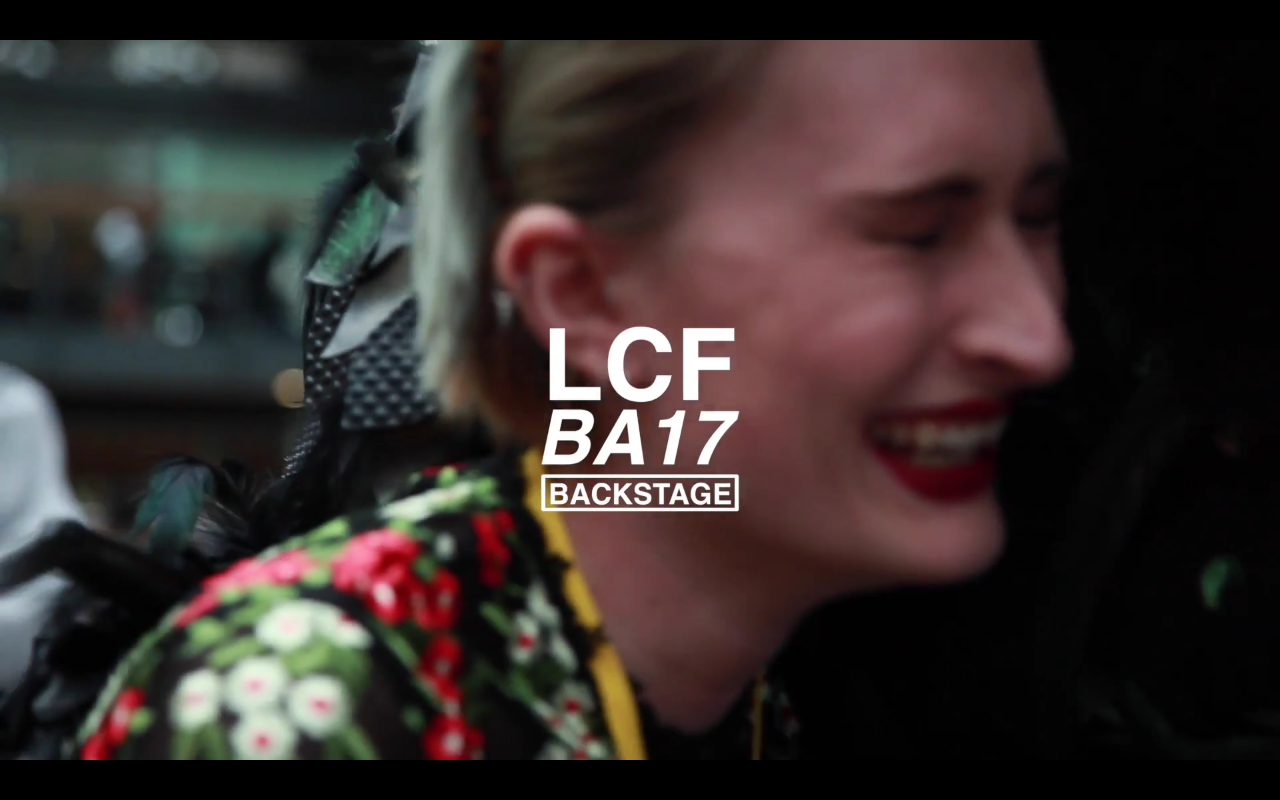 Backstage at LCF BA17 Catwalk