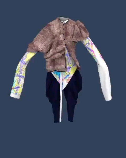 Assembled digital outfit
.
.
#digital #outfit #process #fashion #real #reality #dimension #3d #world #art #design #garment #trousers #jacket #shirt #colours #adaptable #inclusivity #sustainablefashion #surreal #sustainability #fabric #physical #lcf #