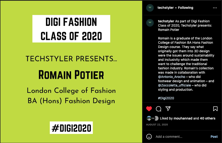 Techstyler Digi Fashion Class of 2020