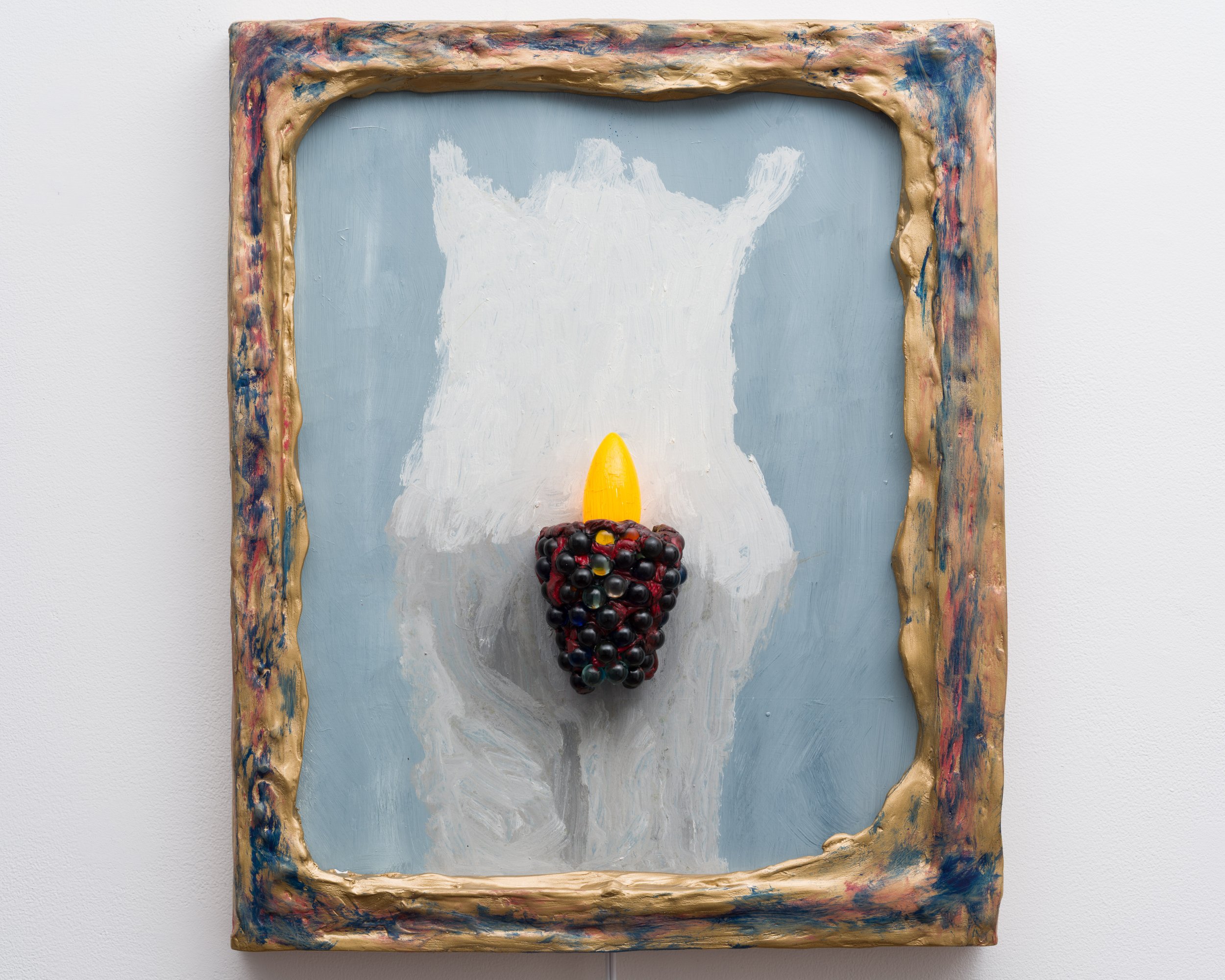  Gerard Brane   Venus of Willendorf , 04.30.2026  Painting:&nbsp;  Mixed media and oil on wood panel&nbsp;  20 x 16 inches  Artist-made frame, mixed media  22 x 18 ¼&nbsp; inches&nbsp; 
