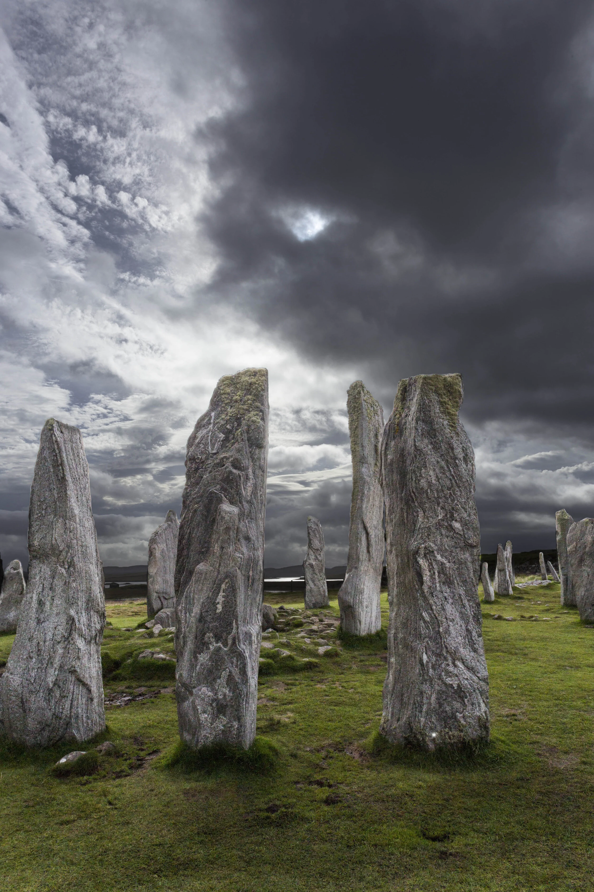 Sun peaking through the cloud