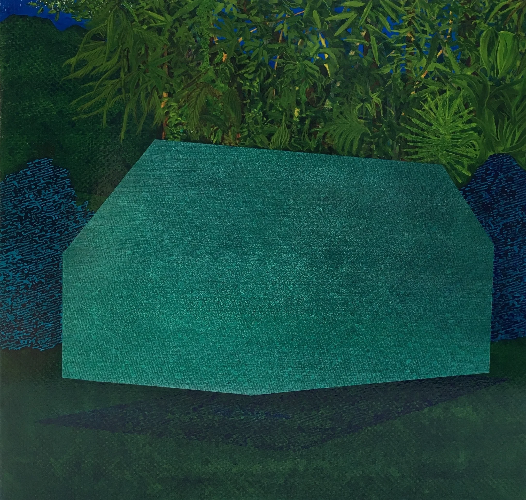 At The Clearing 2017 acrylic on panel 11.25”H x 11.75”W