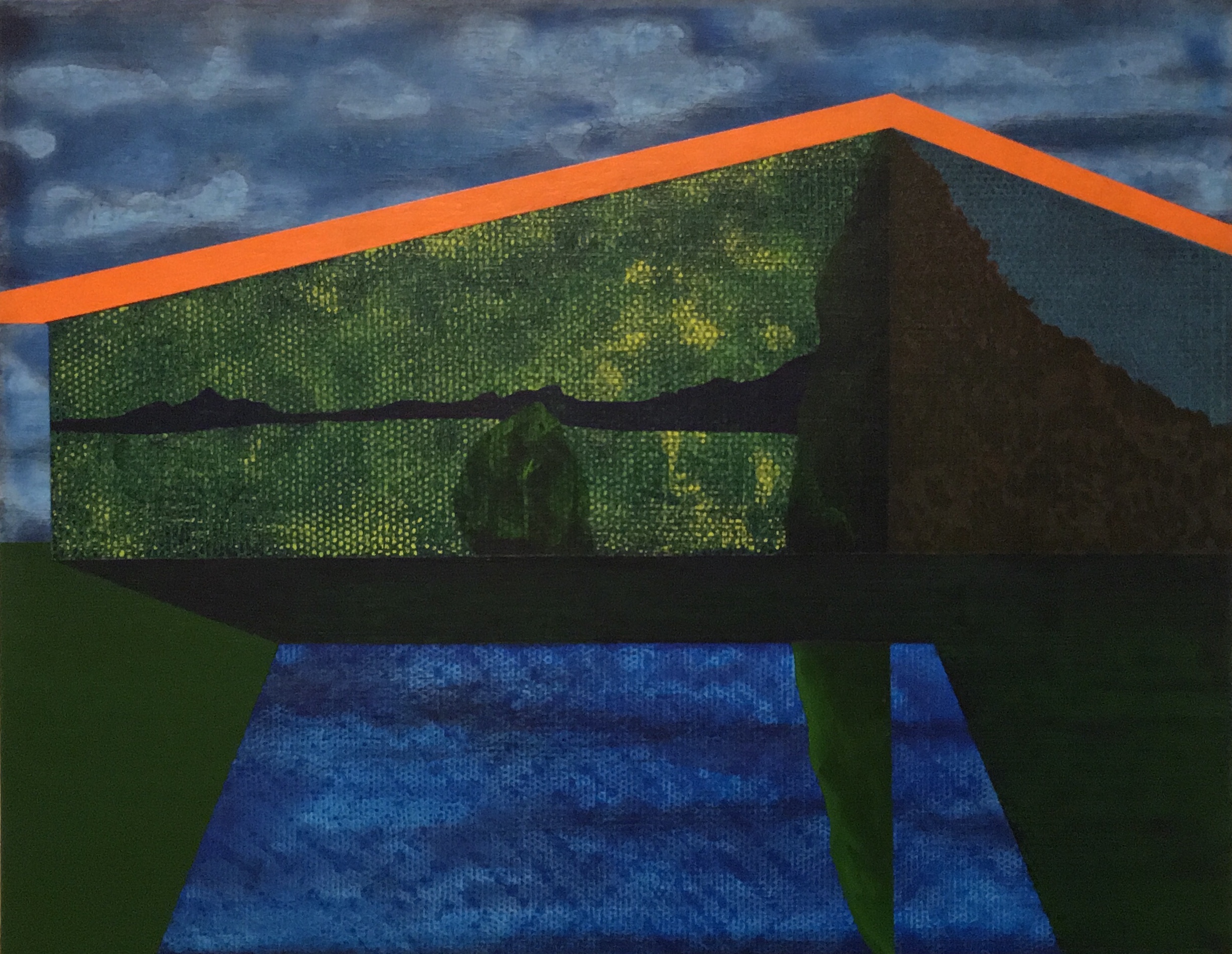 Gardener 2012 acrylic on panel 11”H x 14”W
