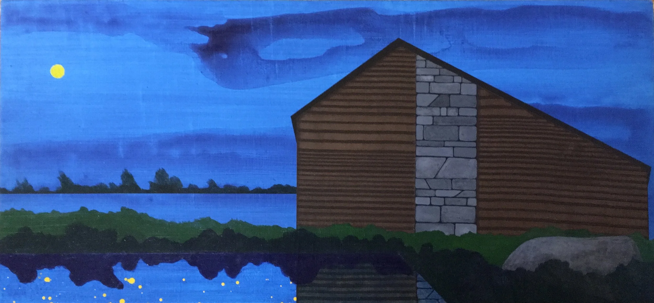 Edger 2009 acrylic on panel 7.5”H x 16”W
