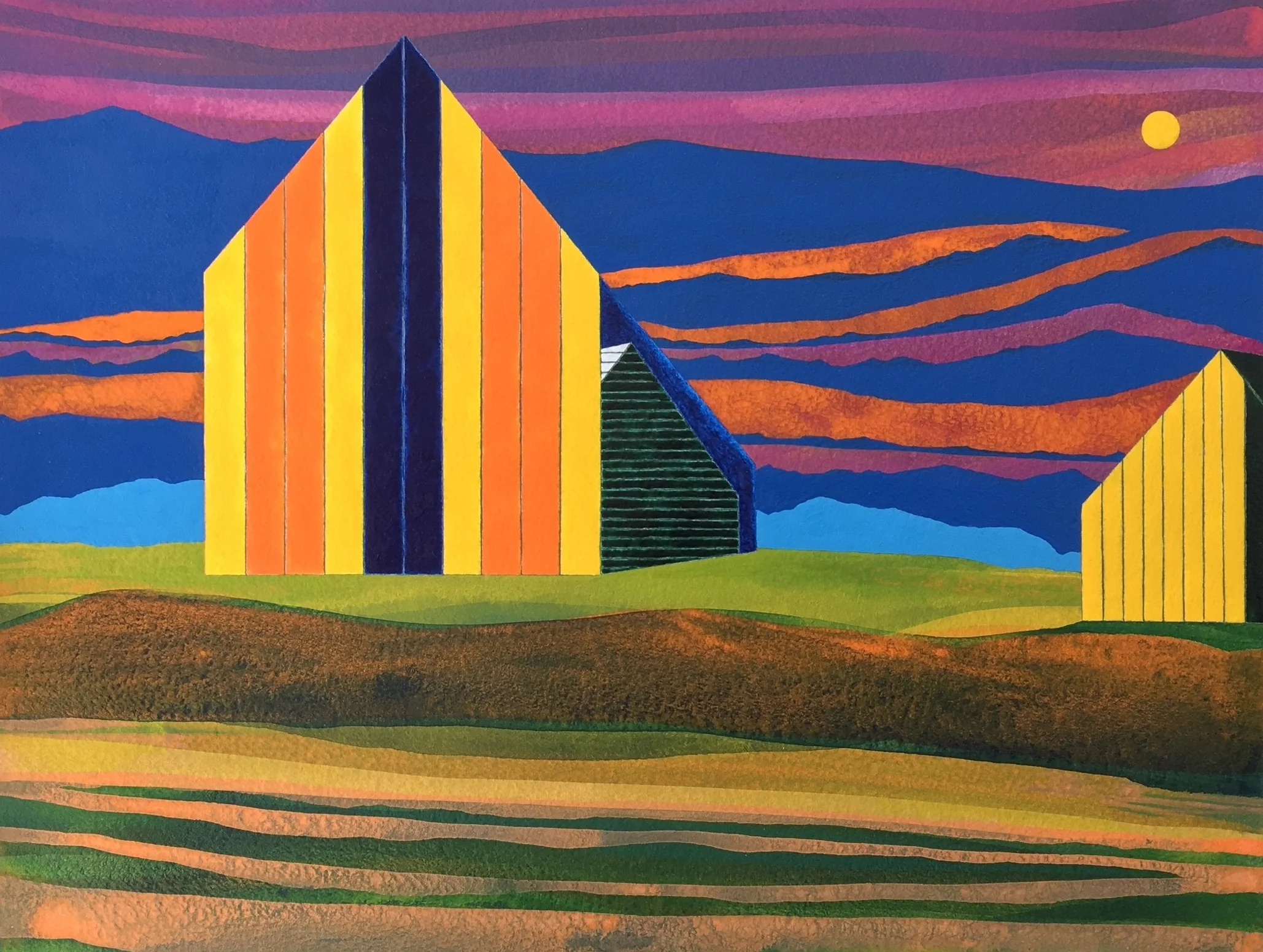 Mid-Atlantic 2018 acrylic on paper 12.25”H x 16.125”W