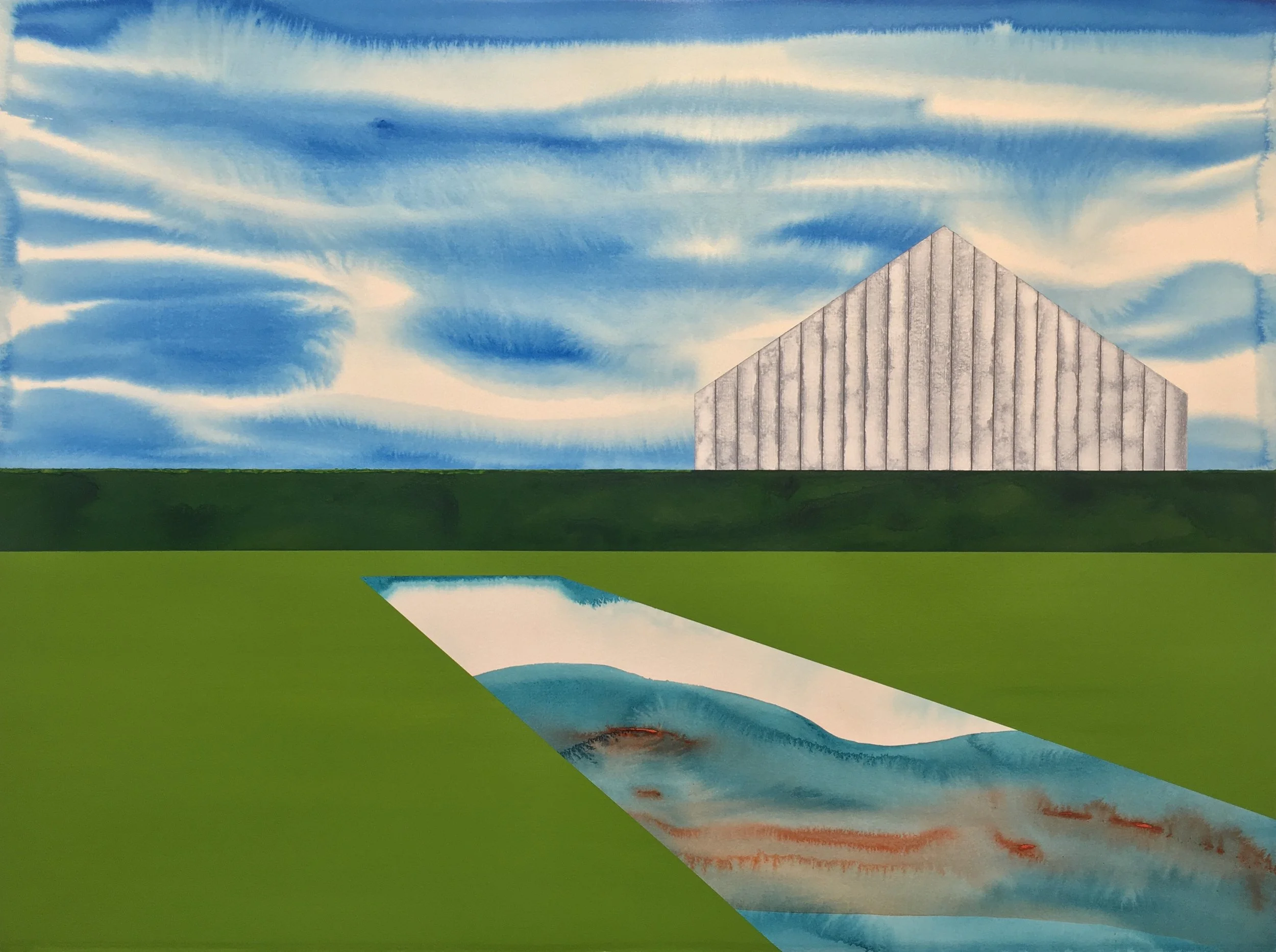 The Yearning Season 2018 acrylic on paper 22.75”H x 30”W