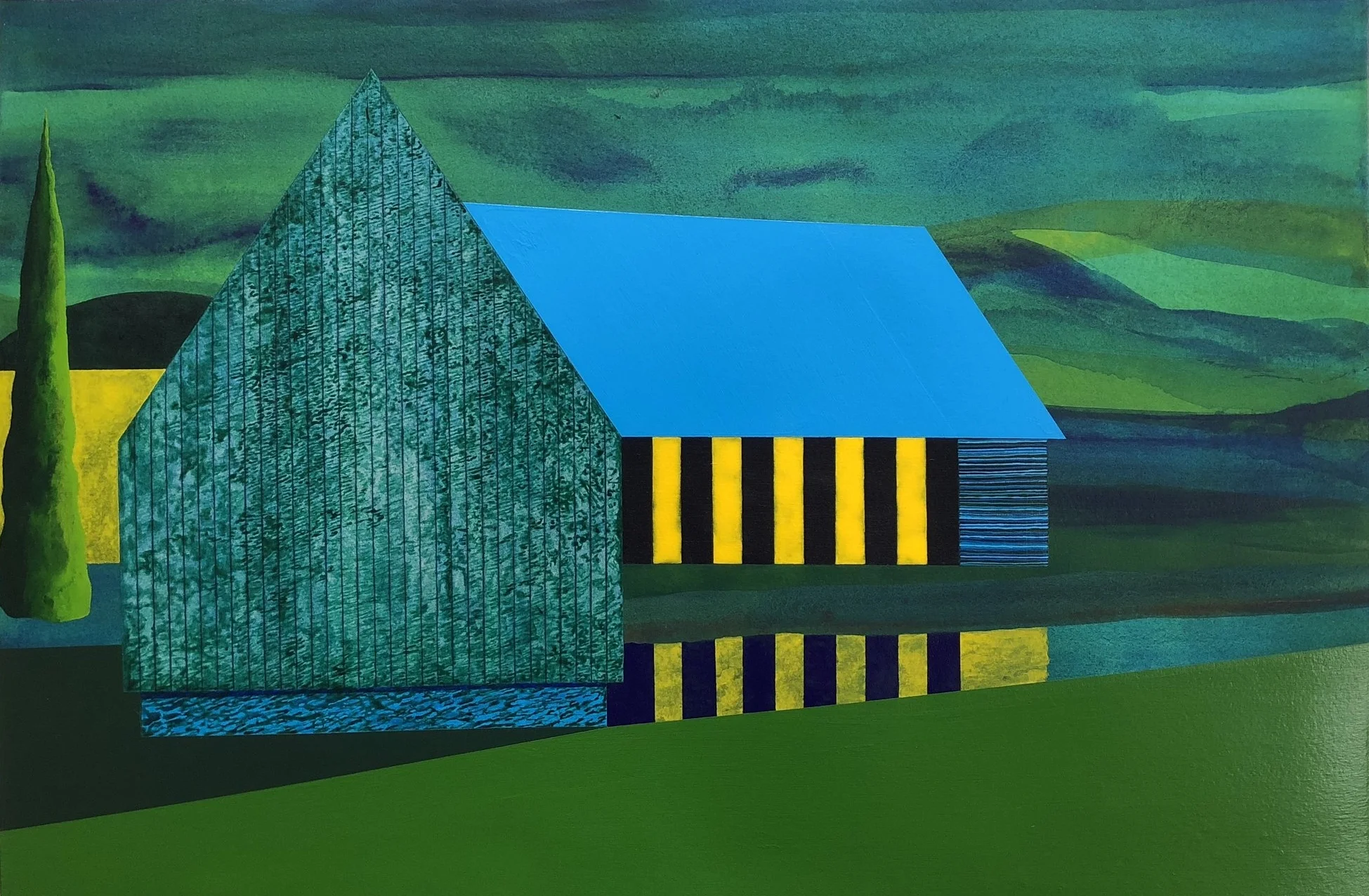 Blind Coast 2017 - 2018 acrylic on paper 15”H x 22.375”W