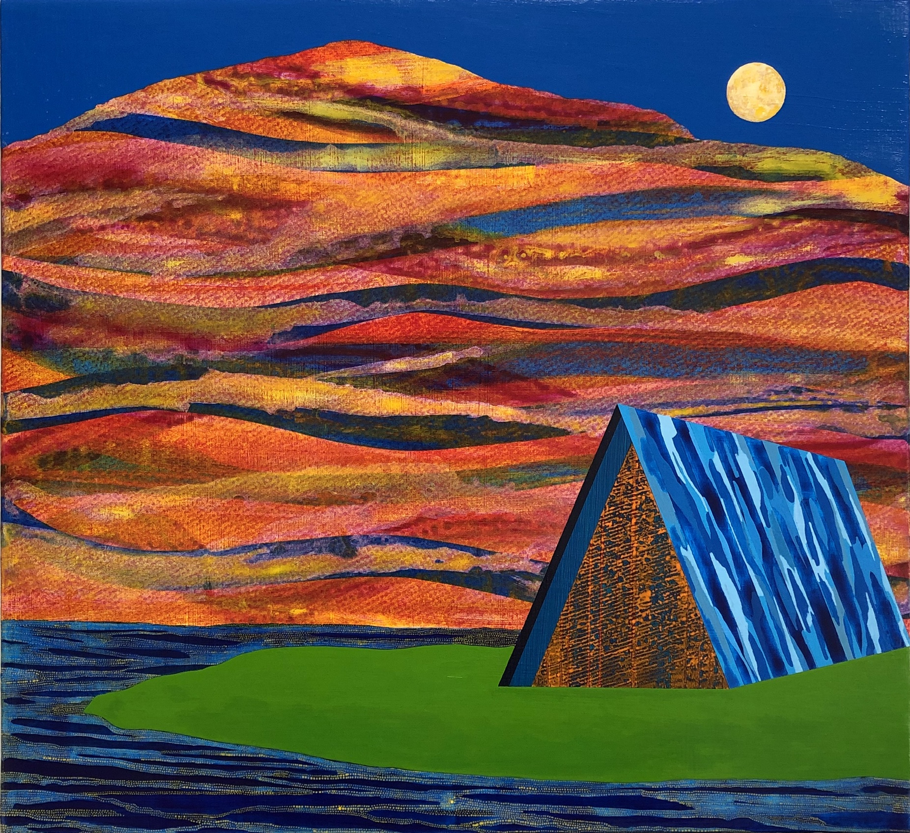 Reach Of Horizon 2018 - 2019 acrylic on panel 14”H x 15.25”W