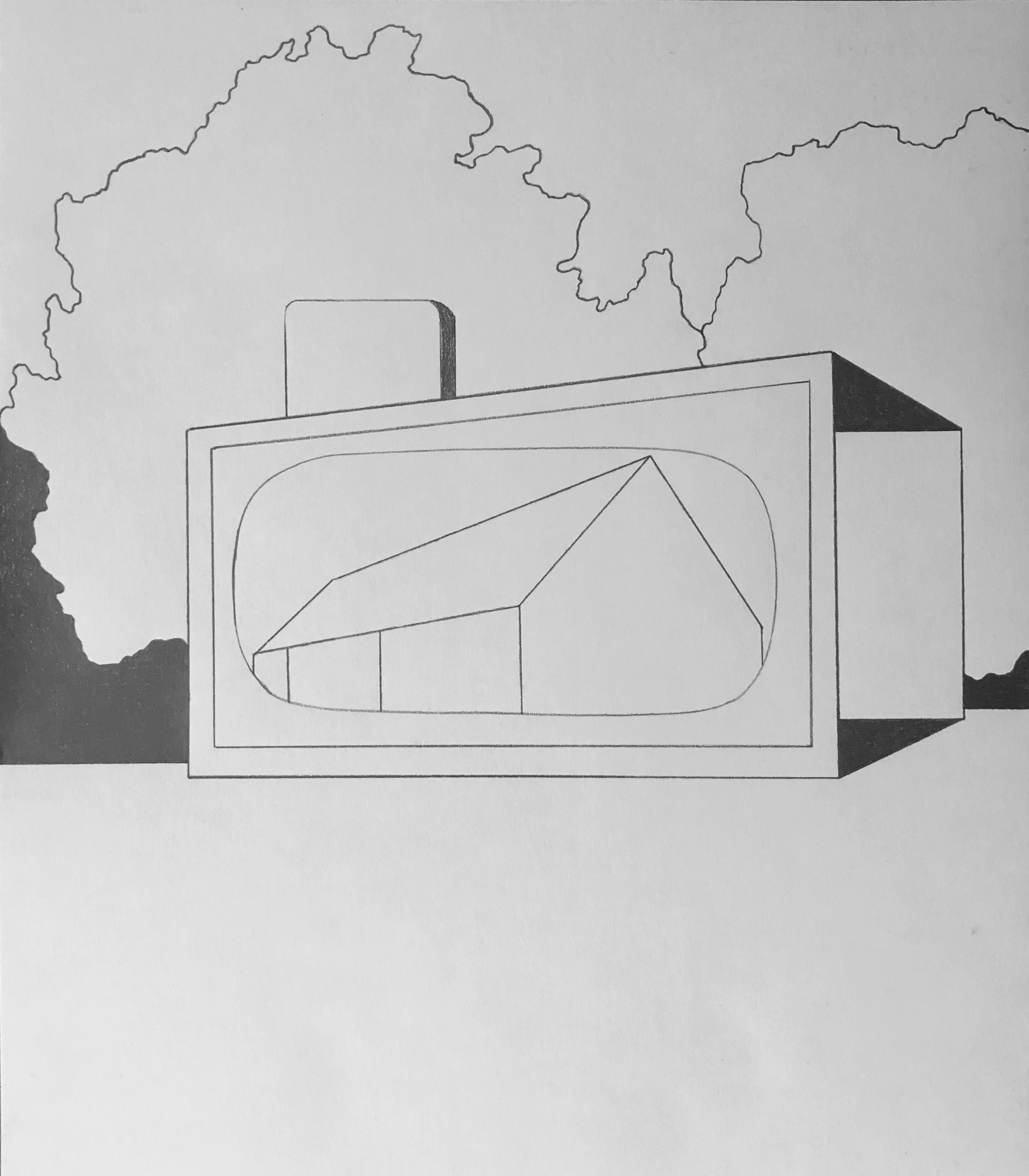 A Lull Beneath 2018 graphite on paper 9.875”H x 8.5”W